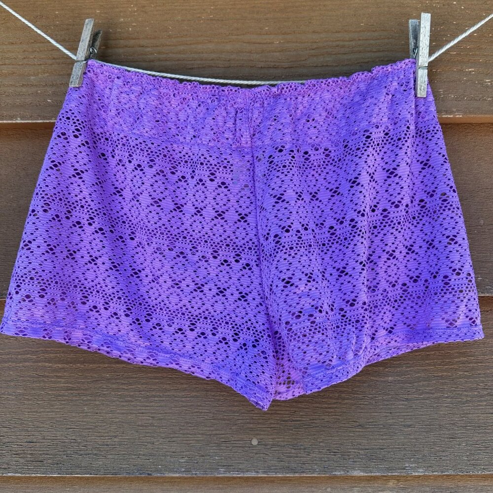 Circo Girls XL 14/16 Purple Lace Swim Cover-Up Shorts - Picture 6 of 8